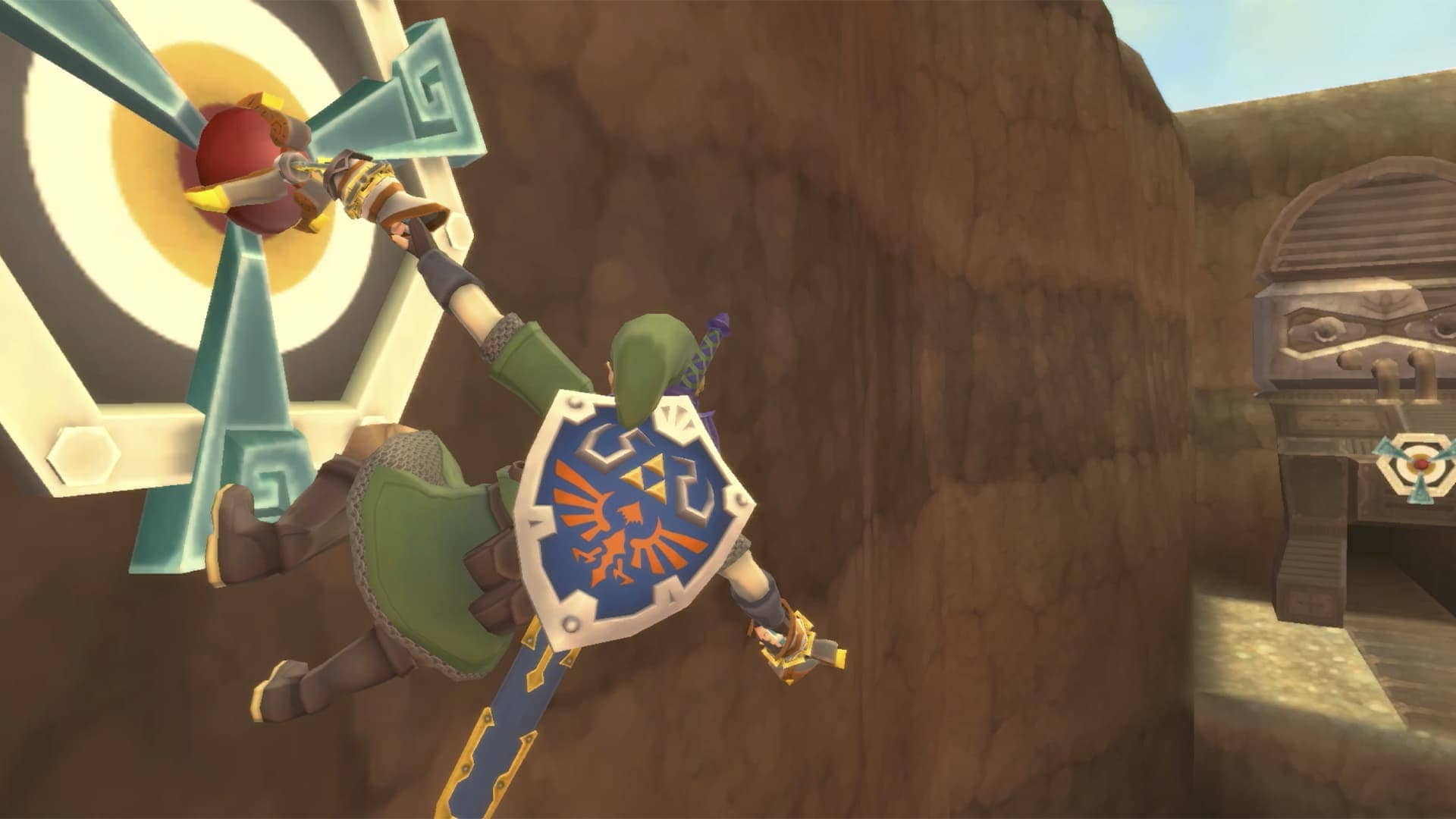 Gameplay footage showing Link performing various attacks and moves.