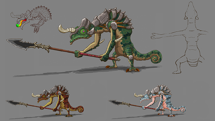Concept art of the enemy Lizalfos from the trailer that debuted during The Game Awards in December 2016.