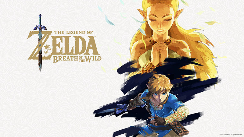 Download wallpaper of Link and Zelda fom the Legend of Zelda: Breath of the Wild.